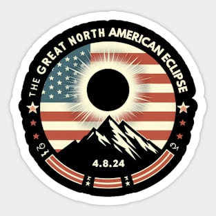 The great north american eclipse 4.8.2024 Sticker